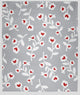 60x80" Valentines Floral Throw Blanket, Grey