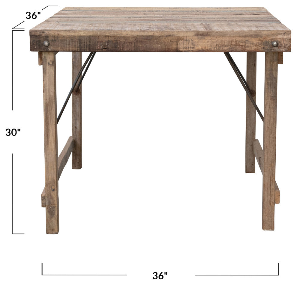 Reclaimed Wood Folding Table
