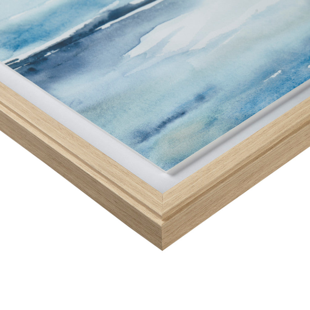 Madison Park Sparkling Sea Framed Glass Single Matted Abstract Wall Art