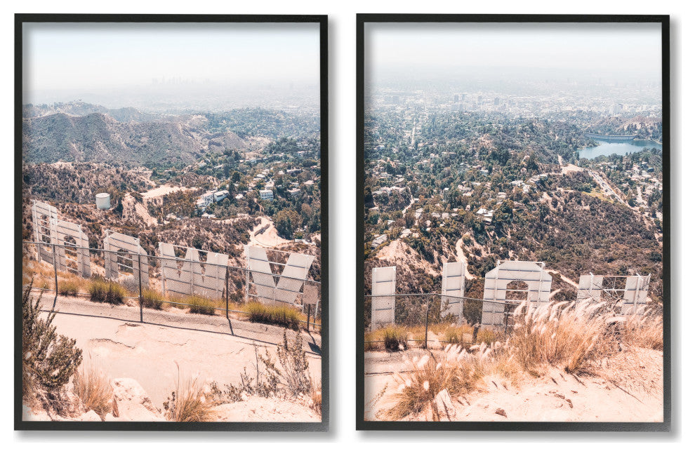 California Film Capital West Coast Hills Cityscape,11 x 14