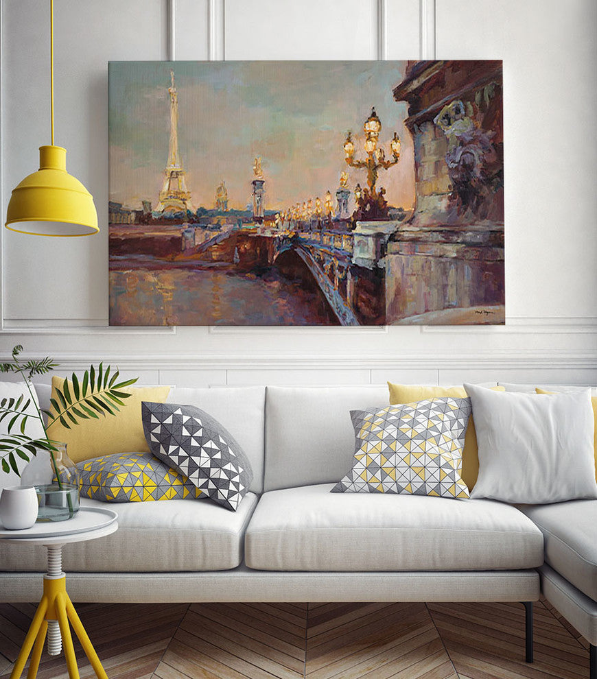 "Parisian Evening Crop " Museum Mounted Canvas Print, 32"x24"