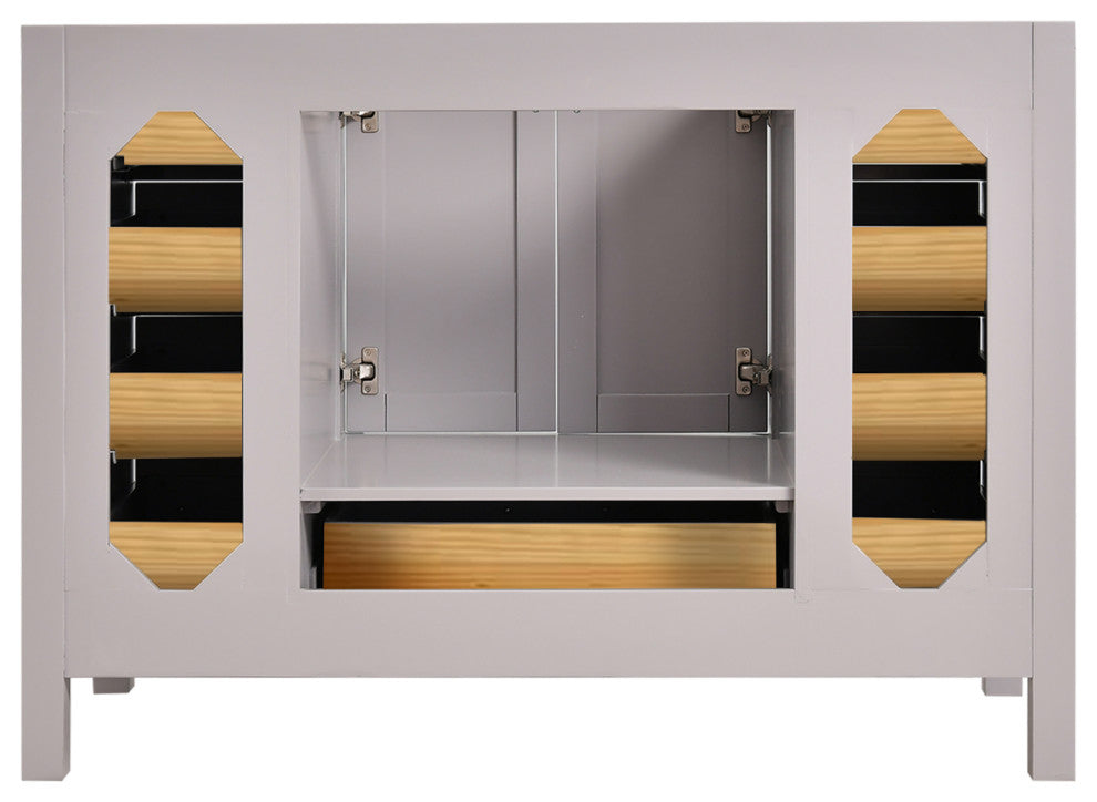 Bathroom Vanity Set, Base:Gray, 48", Without Mirror