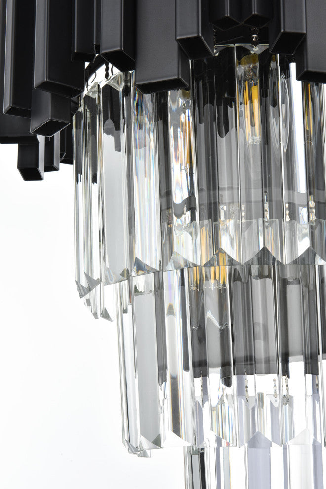 Home Living 12" Wall Sconce, Black