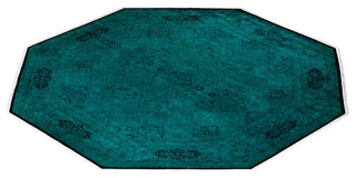 Fine Vibrance, One-of-a-Kind Hand-Knotted Area Rug Green, 8'1"x8'1"