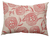 Antique Flowers Decorative Throw Pillow, Blush Coral, 14"x20"