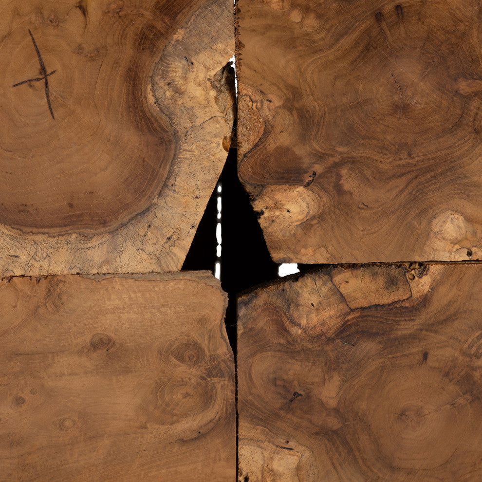 Kamilla Natural Brown Teak Root End Table