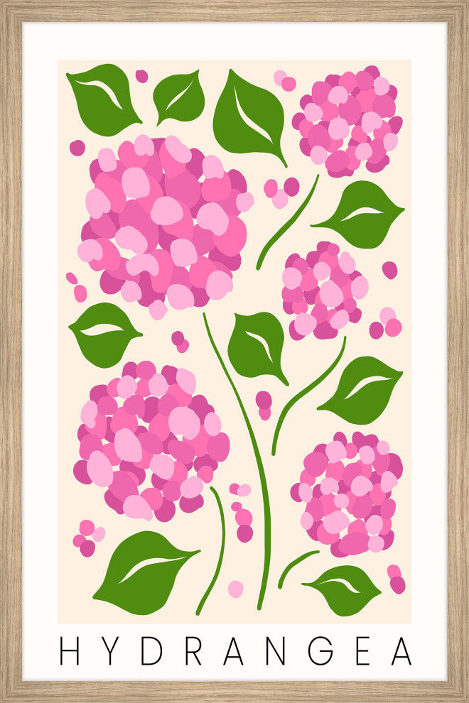 "Hydrangea" Framed Painting Print, 20x30