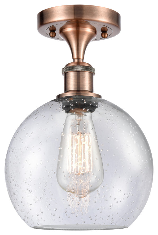 Innovations Lighting 516-1C-AC-G124-8 Athens 1 Light 8" Semi-Flush Mount