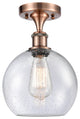 Innovations Lighting 516-1C-AC-G124-8 Athens 1 Light 8" Semi-Flush Mount