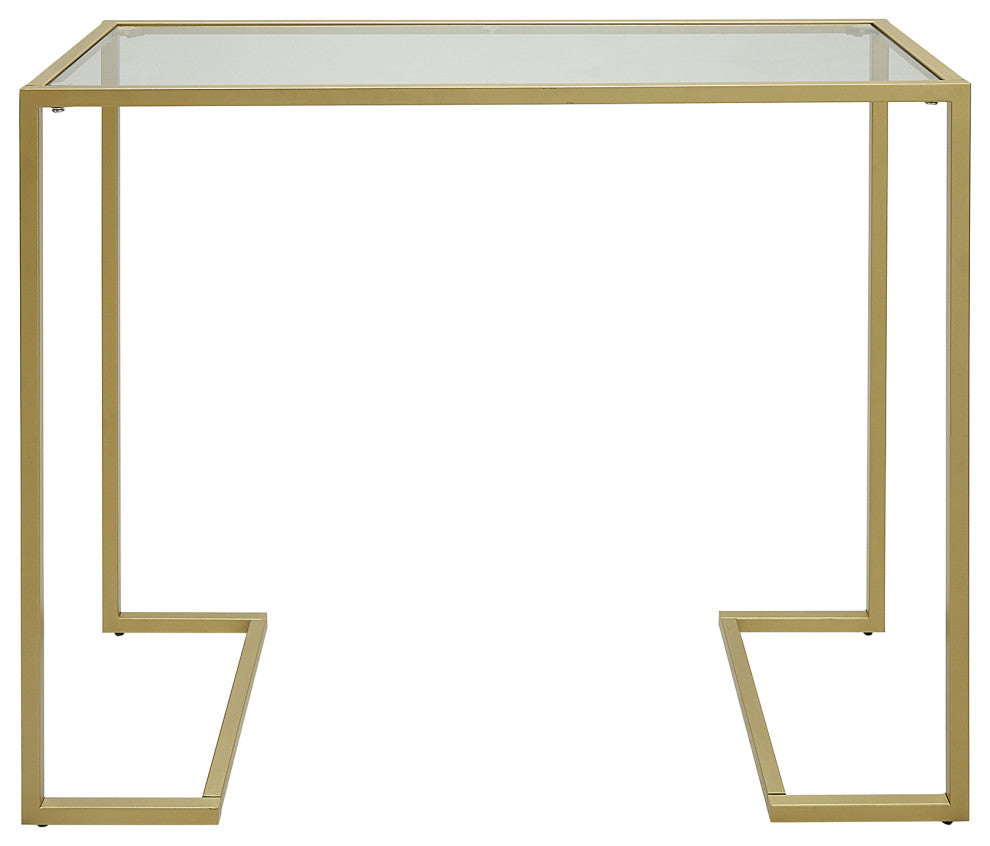 Ellie Glass Top Console, Gold