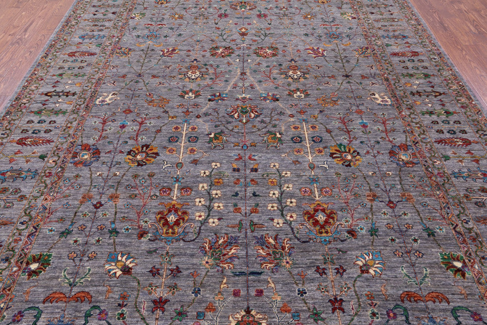 9' 1" X 12' 3" Handmade Persian Tabriz Rug - Q12528