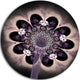 Bright Yellow Digital Fractal Flower, Floral Disc Metal Wall Art, 23"