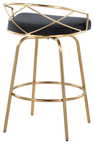 Charlotte Glam 26" Fixed-Height Counter Stool, Set of 2