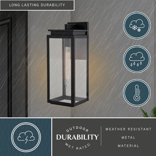 Vaxcel Lighting T0777 Uptown 16" Tall Outdoor Wall Sconce - Matte Black