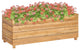 Vidaxl Raised Bed 39.4"x15.7"x15" Recycled Teak and Steel