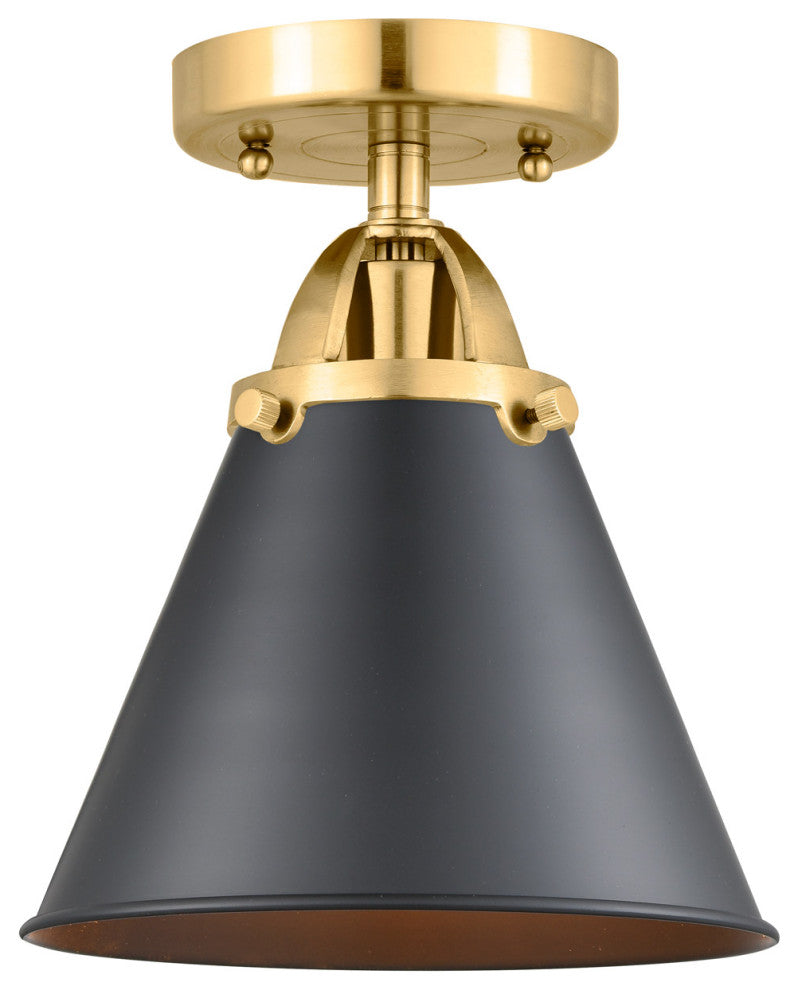 Innovations 288-1C-SG-M13-BK 1 Light Semi-Flush Mount, Satin Gold