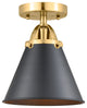 Innovations 288-1C-SG-M13-BK 1 Light Semi-Flush Mount, Satin Gold