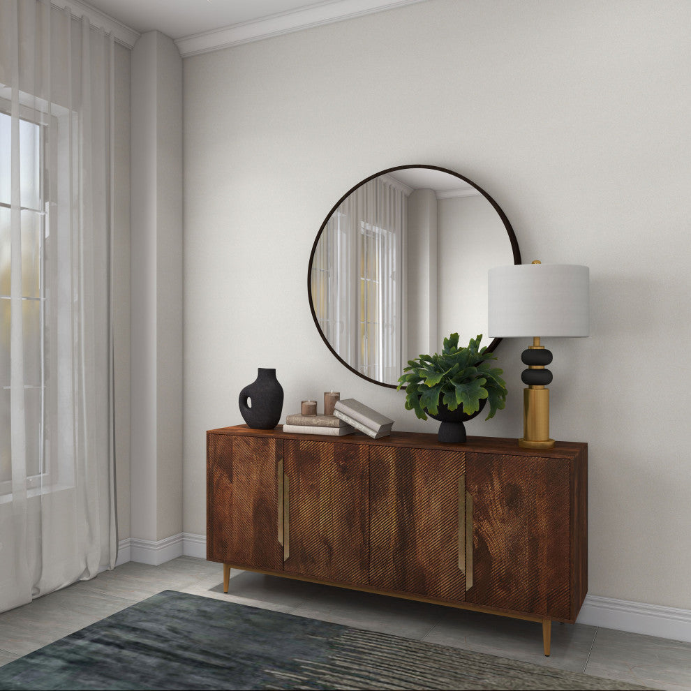 Fallon Black Decorative Metal Table Vase