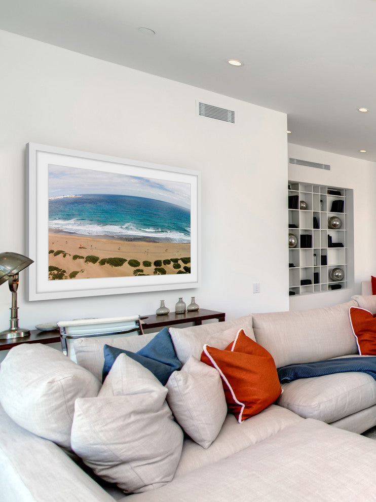 "Peaceful Beach" Framed Print by Karolis Janulis