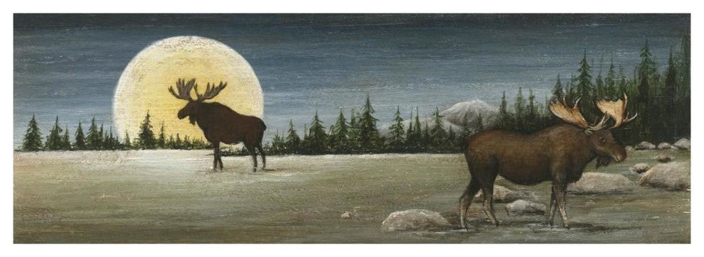"North Woods Moose Crop" Digital Paper Print by David Carter Brown, 38"x14"