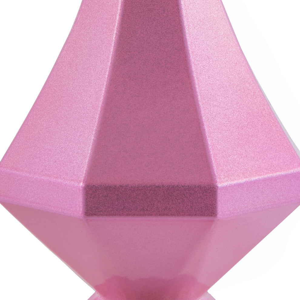 Vickerman Mc191079D 8" Pink Candy Finish Diamond Finial Ornament, Pack of 2
