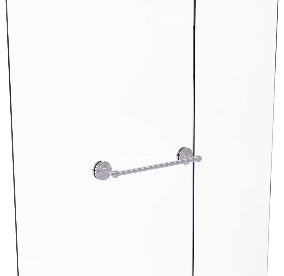 Que New 18" Shower Door Towel Bar, Polished Chrome