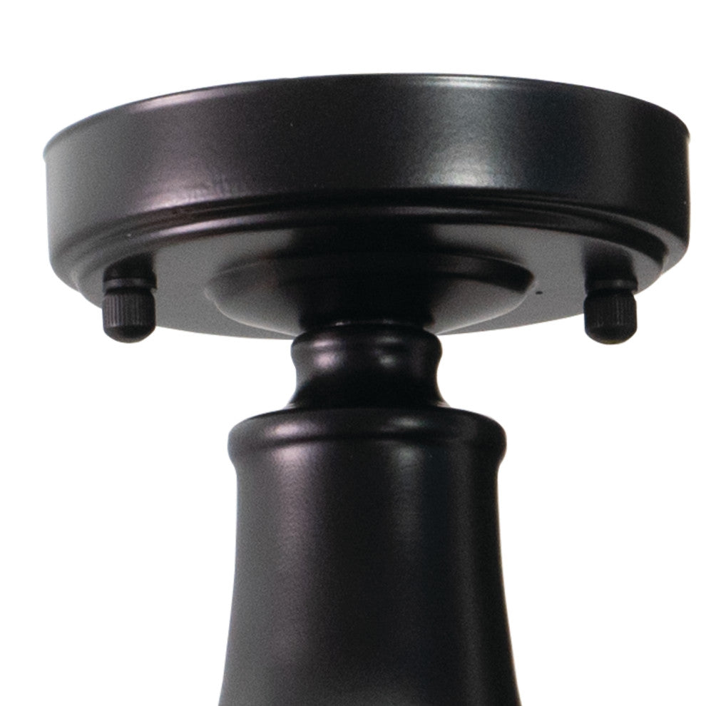 Dorado 12"W Outdoor Semi-Flush Mount Dark Bronze with Light Gold