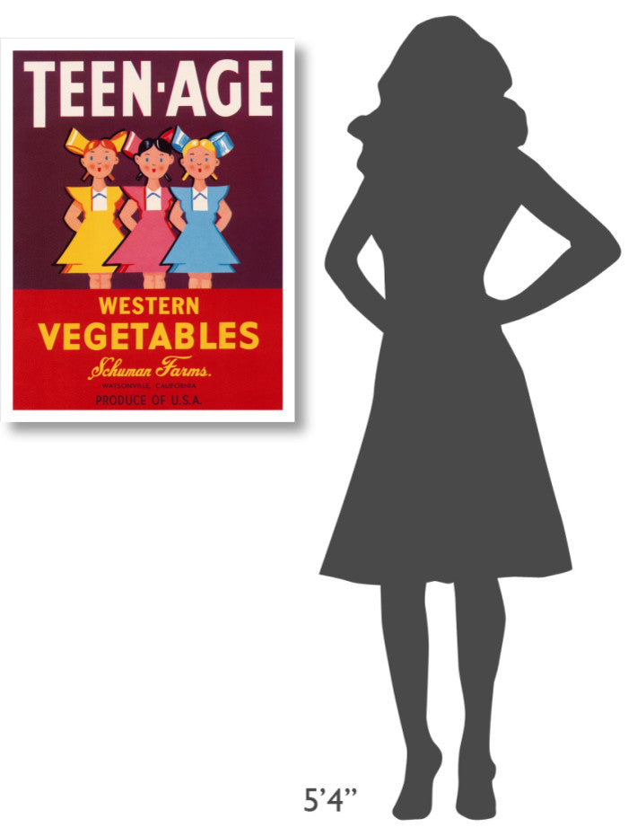 "Teen - Age Western Vegetables" Digital Paper Print by Retrolabel, 25"x32"