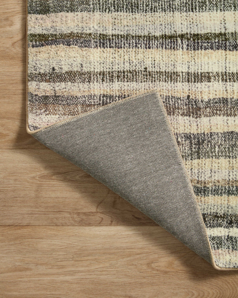 Chris Loves Julia x Loloi Humphrey Natural / Moss 3'-6" x 5'-6" Accent Rug