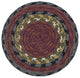 Burg/Olive/Charcoal Round Trivet, 8"x8"