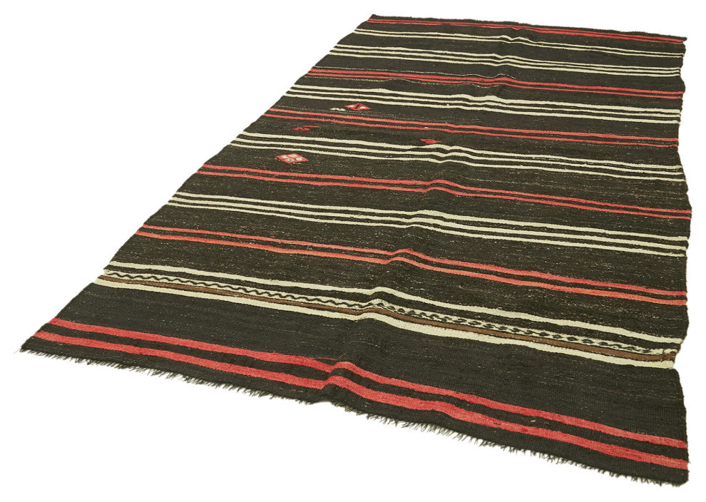Rug N Carpet - Handmade Anatolian 5' 7'' x 10' 0'' Vintage Goat Hair Kilim Rug