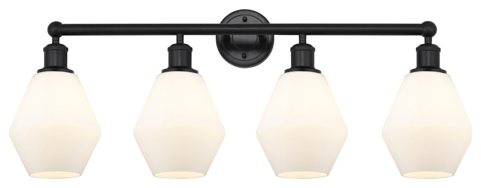 Innovations 616-4W-BK-G651-6 Cindyrella 4 Light Bath Vanity Light, Matte Black