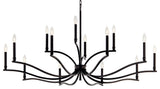 Malene Chandelier, Black, 52.75 Inch
