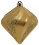 Vickerman N189808Dcv 6" Gold Swirl Diamond Uv Candy Christmas Ornament