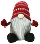 22" Plush Red and Gray Nordic Santa Christmas Gnome Tabletop Figure