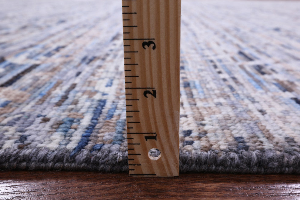 8' 10" X 12' 0" Hand Knotted Modern Wool Rug Q8583