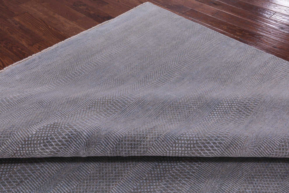8' 1" X 10' 3" Savannah Gabbeh Wool and Silk Handmade Rug Q6759