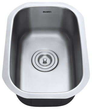 Ruvati RVM4111 Undermount Stainless Steel 16 Gauge 12 Inch Bar Prep Sink
