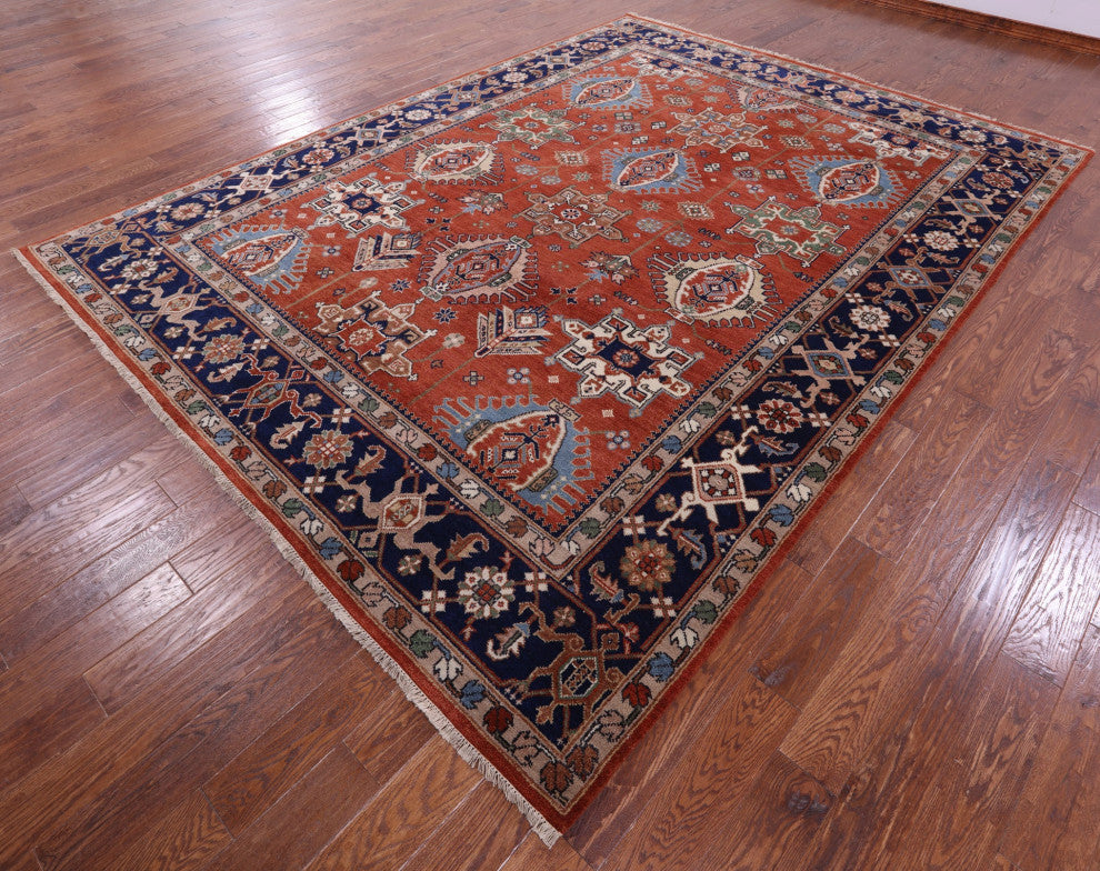 Handmade Persian Fine Serapi Wool Rug 9' 0" X 11' 11" - Q16023