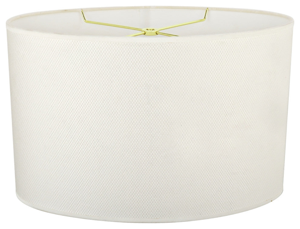 Aspen Creative 37021 Oval Hardback Shaped Spider Lamp Shade in Off-White