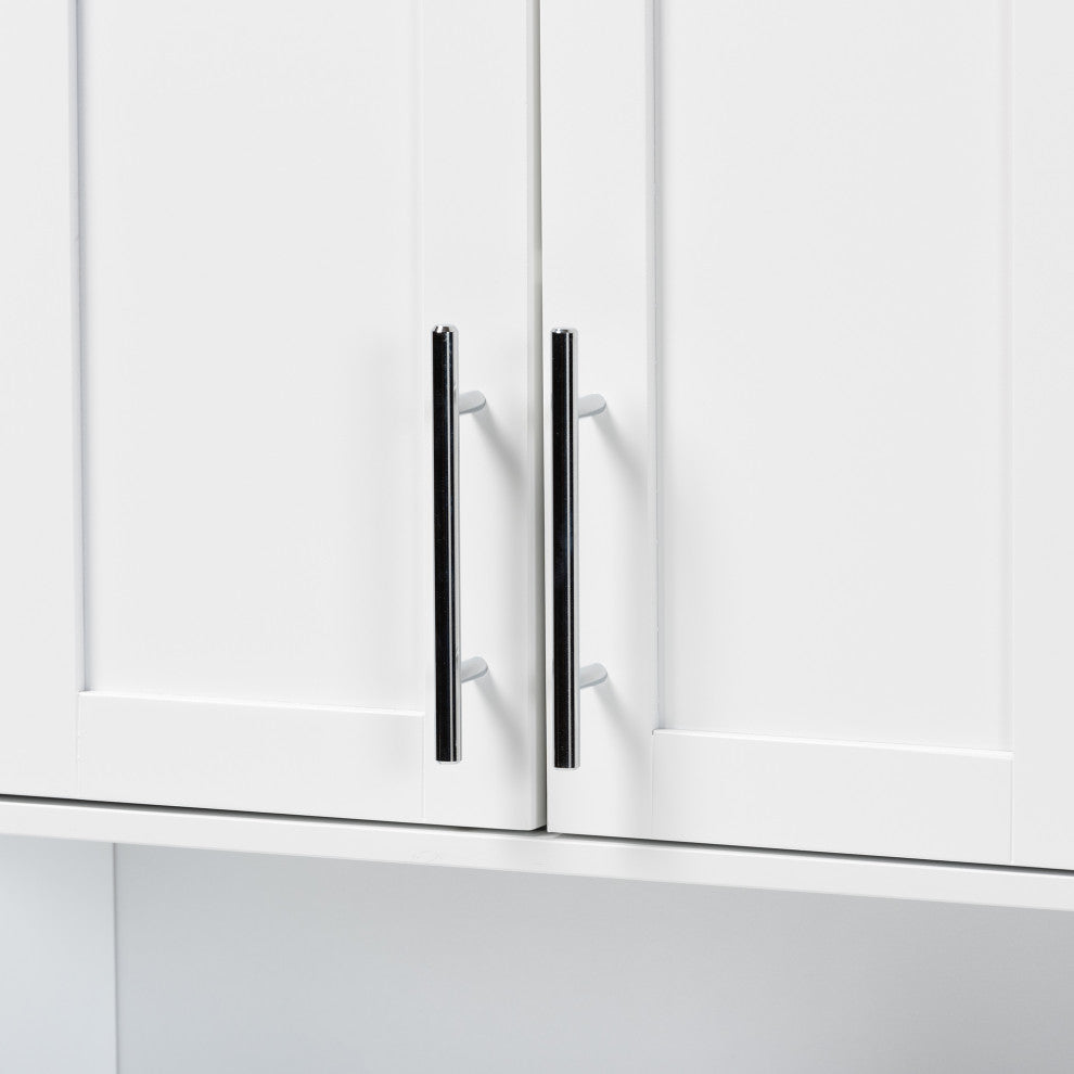 Maxwel Modern Contemporary White 2-Door Bathroom Wall Cabinet