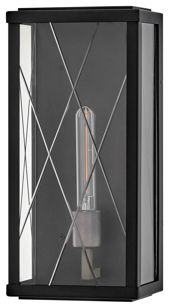 Hinkley Monte Medium Wall Mount Lantern, Black