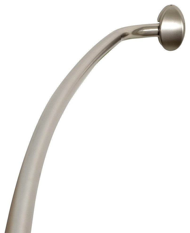 Zenith 35603BN06 NeverRust™ Aluminum Curved Shower Rod, Satin Nickel, 60"-72"