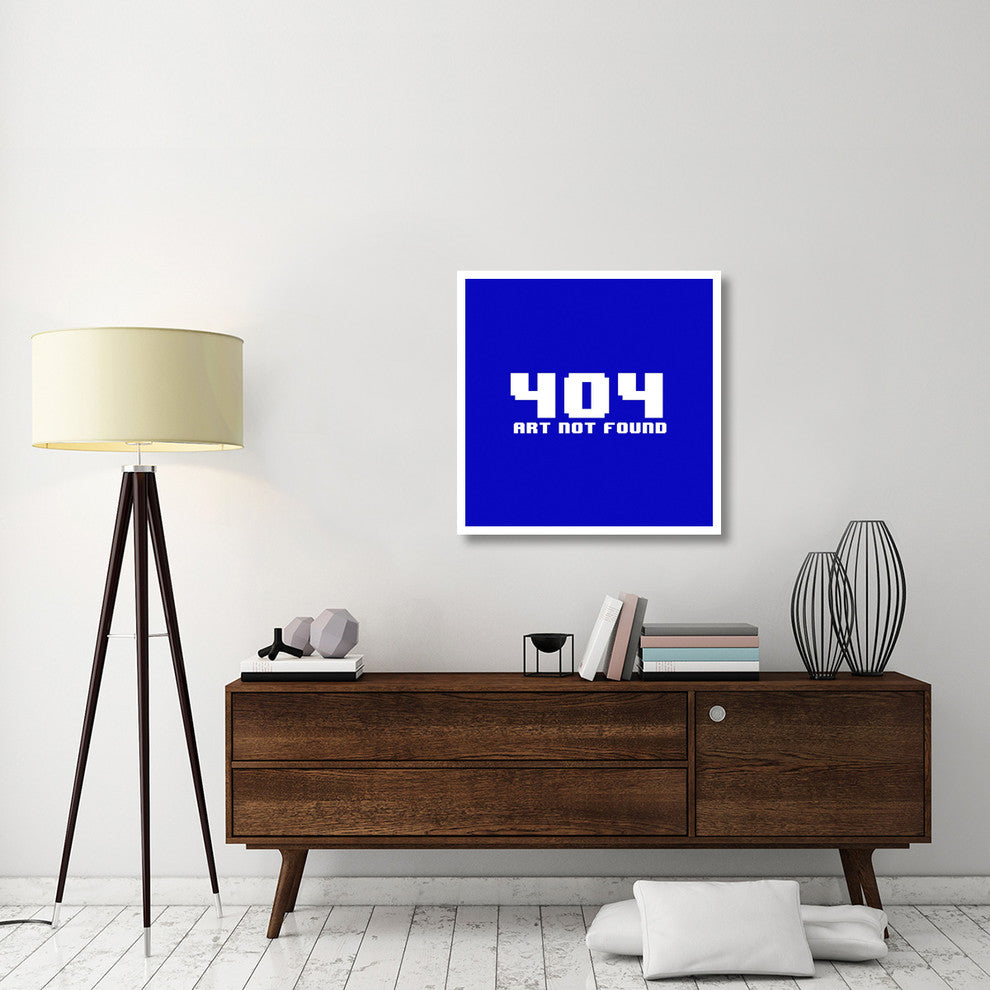 "Virtual Messages in the Real World - 404 Square Blue" Paper Art, 32"x32"