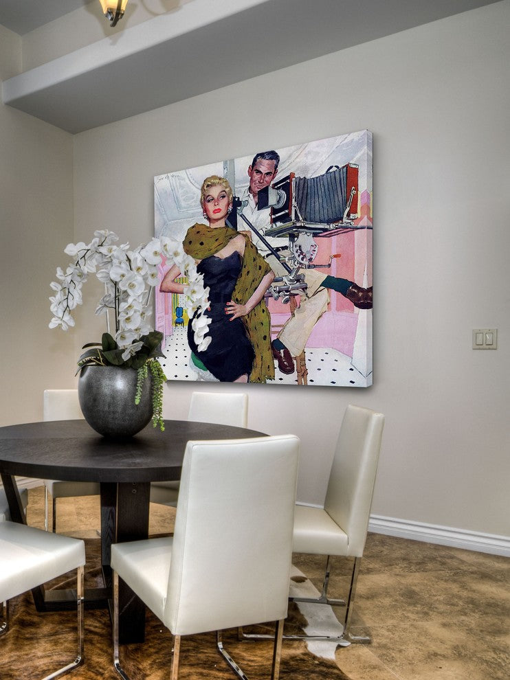 "Model Wife" Painting Print on Wrapped Canvas