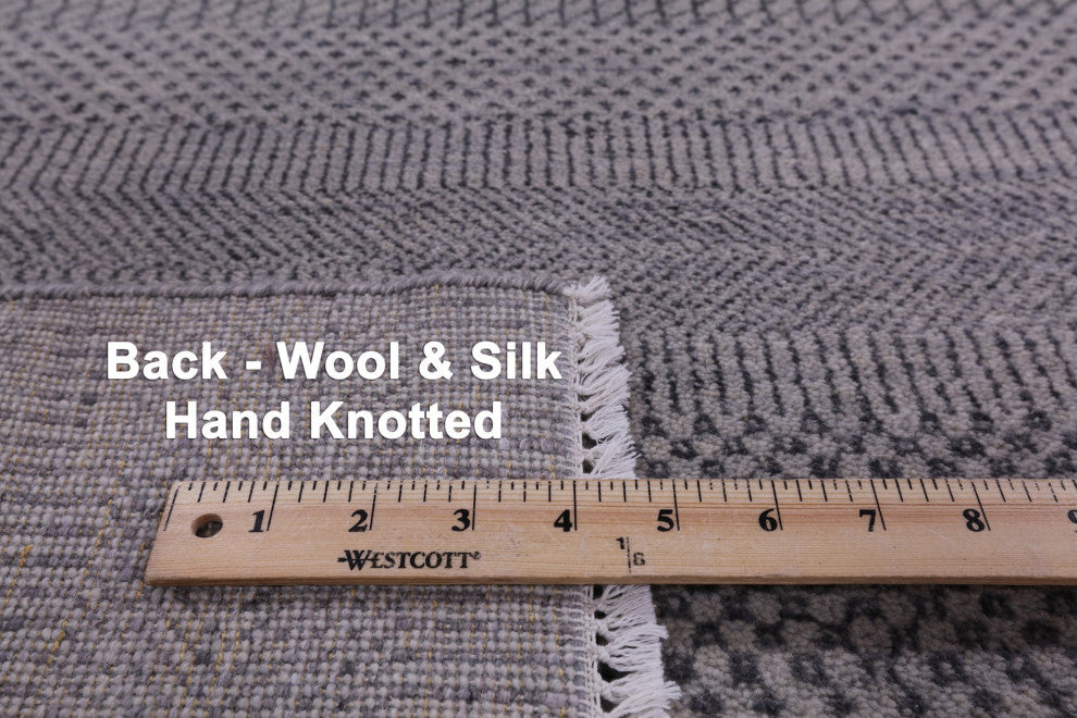8' 1" X 10' 1" Savannah Gabbeh Wool and Silk Area Rug Q4549