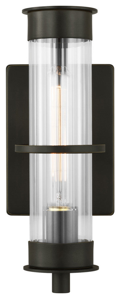 Alcona 1-Light Outdoor Wall Lantern, Antique Bronze