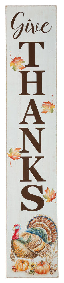 42"H Thanksgiving Wooden "GIVE THANKS" Porch Sign
