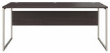 Pemberly Row 72W x 30D Computer Table Desk in Storm Gray - Engineered Wood