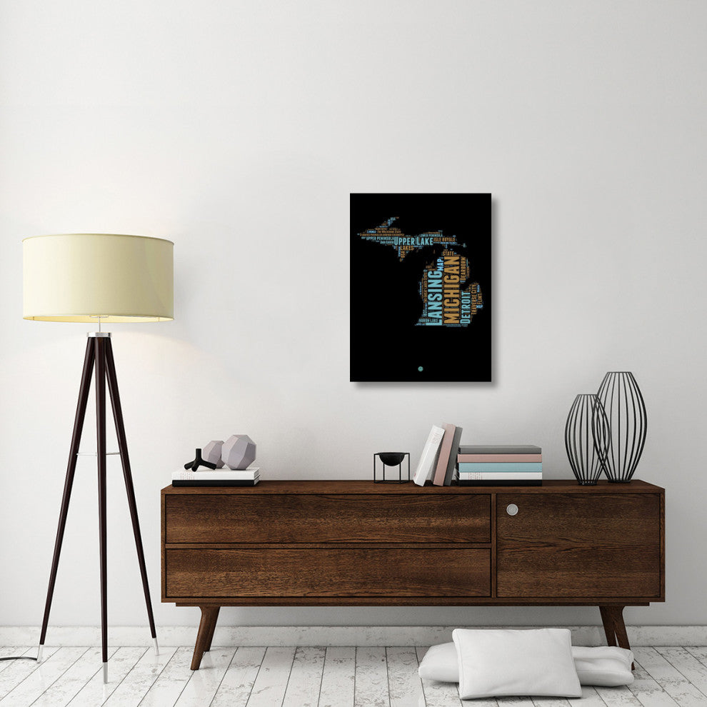 "Michigan Word Cloud 1" Fine Art Print